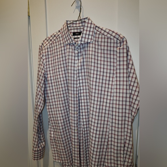 NWOT Hugo Boss Men’s “Jason” Slim Fit Dress Shirt Sz IT 16.5 - Picture 4 of 5